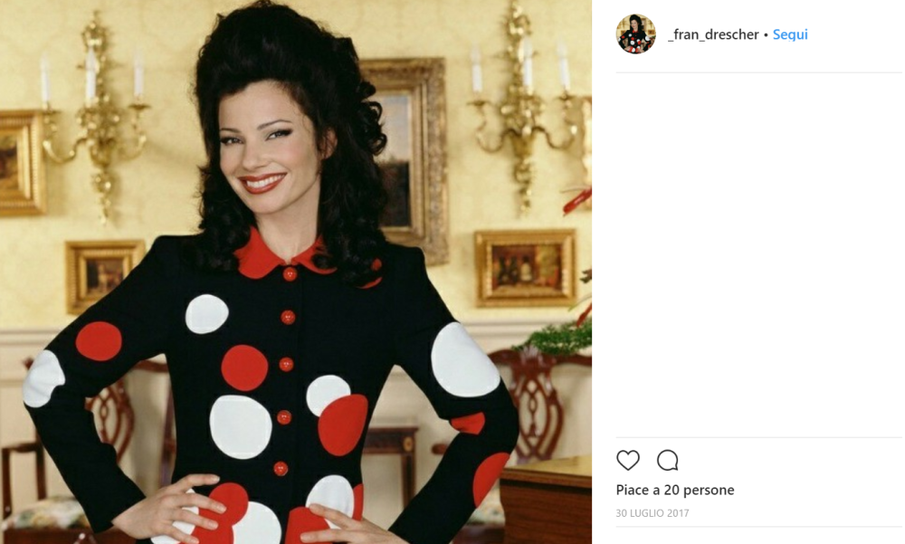 L’attrice che l’ha interpretata per 6 stagioni è Fran Drescher
