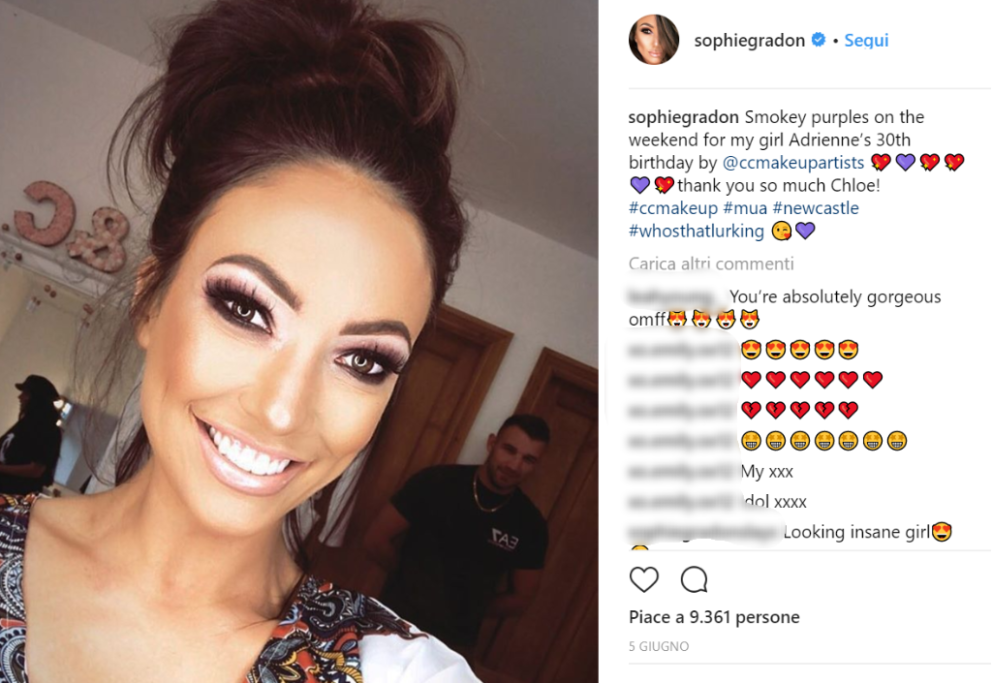 Sophie aveva partecipato nel 2016 a Love Island, reality show di ITV2