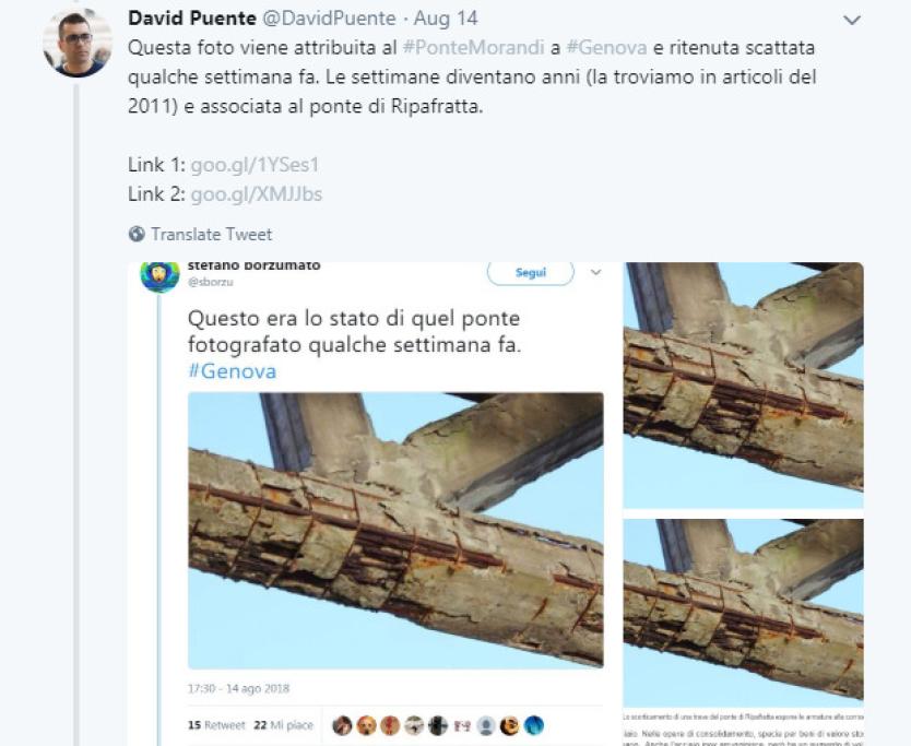 La foto del dettaglio arrugginito non è autentica
