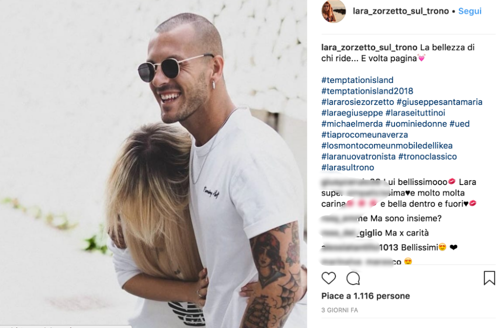 Poi Lara aggiunge: "Tra di noi c’è rispetto, dolcezza e umiltà. Davanti a me ho una persona che merita il meglio che la vita gli possa offrire"