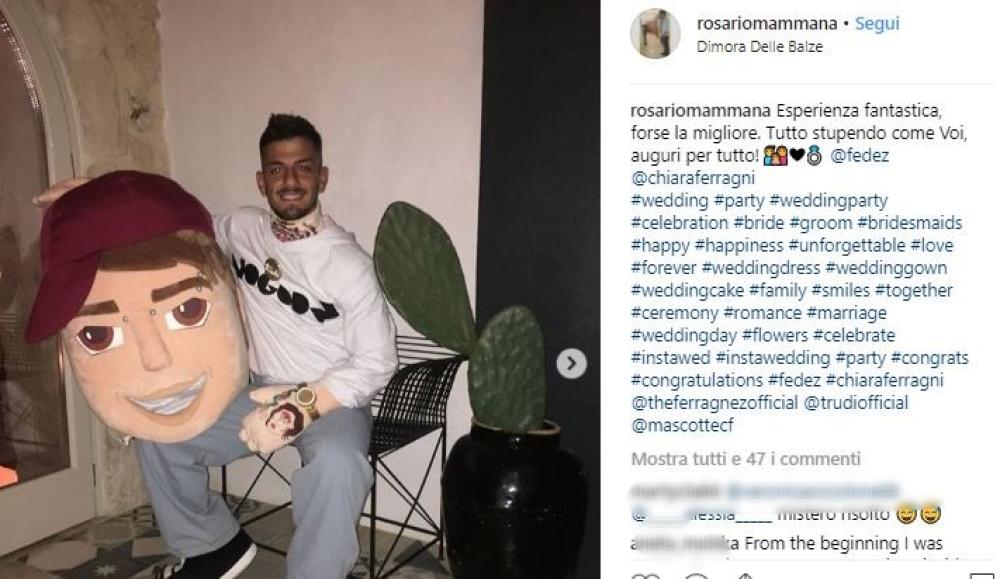 Ora scopriamo chi c'era all'interno della mascotte di Fedez
