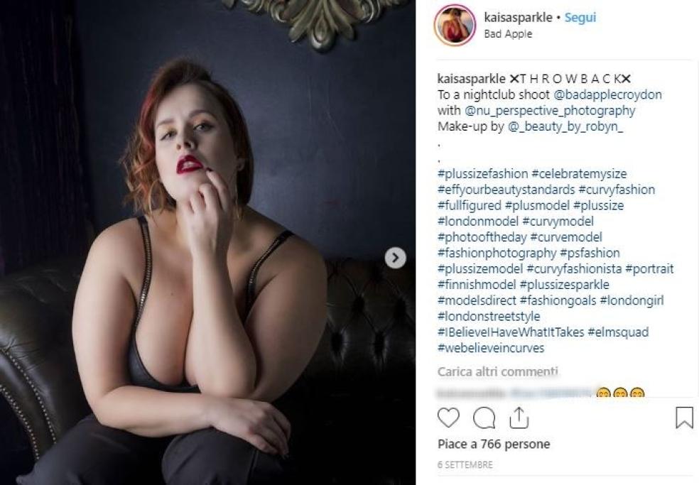  Kaisa ha commentato:«Trovo offensivo che le persone possano discriminare altre persone per via del peso. Non posso crederci"
