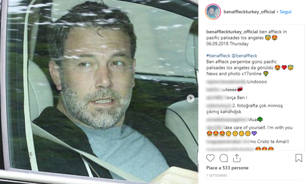 Ben Affleck lotta contro l'alcolismo da sempre