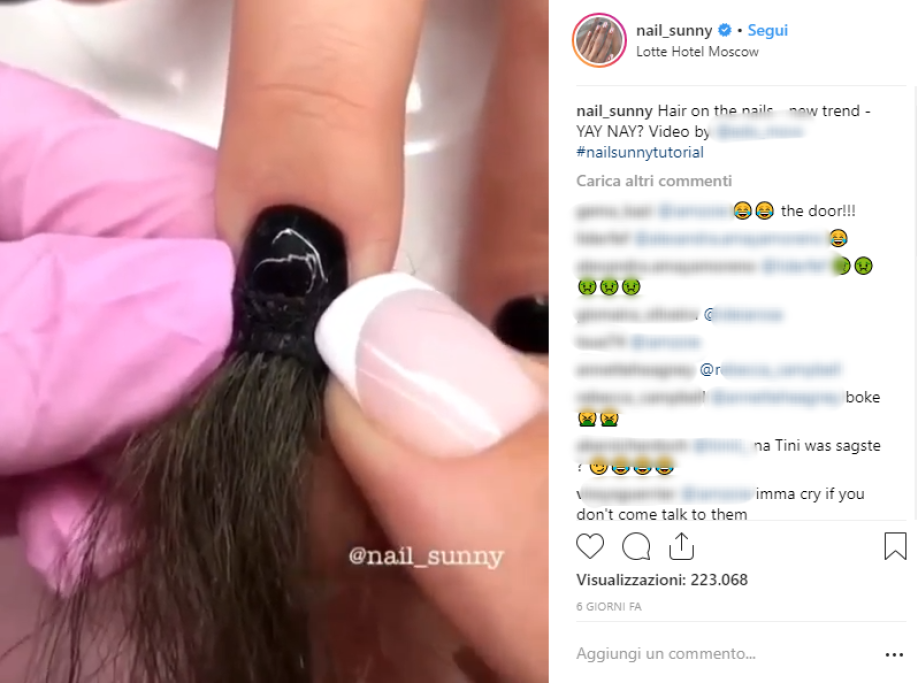 Applicare i capelli alle unghie è facilissimo