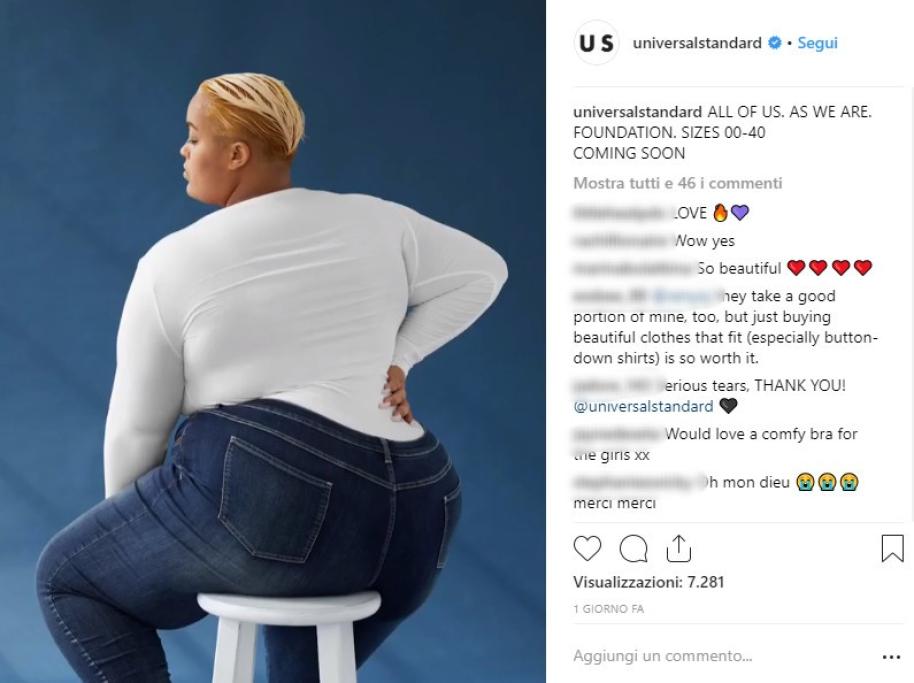 I capi di abbigliamento sono studiati per avere massima vestibilità 