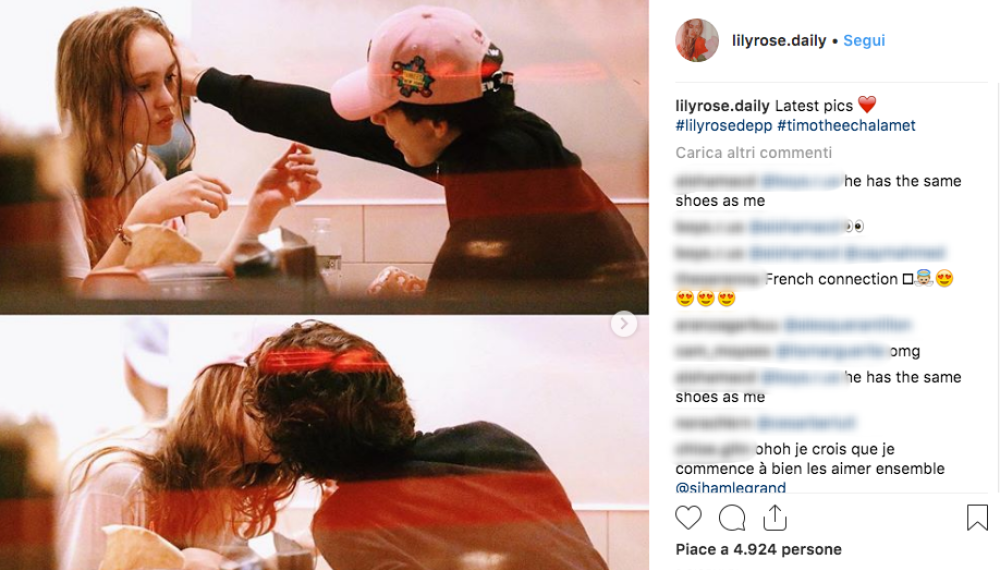 Ecco la foto che non lascia più dubbi  sulla relazione tra la modella e attrice Lily-Rose Depp 