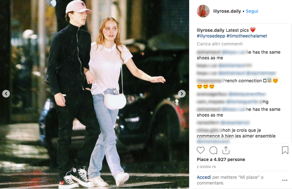 Secondo le indiscrezioni circolate negli ultimi mesi, l’amore tra Lyli-Rose e Timothée 