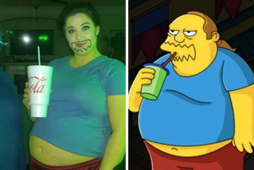 Questa donna incinta è riuscita a sfruttare il suo pancione per travestirsi come uno dei personaggi dei Simpson: 