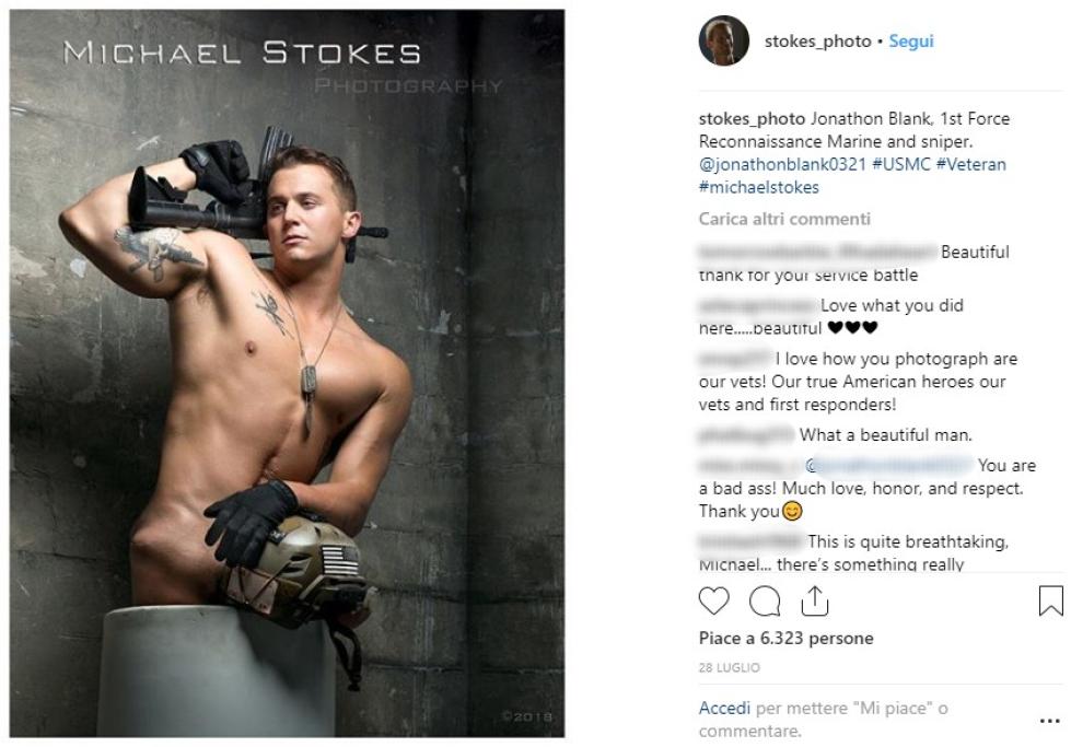 Ex soldati USA fotografati come modelli