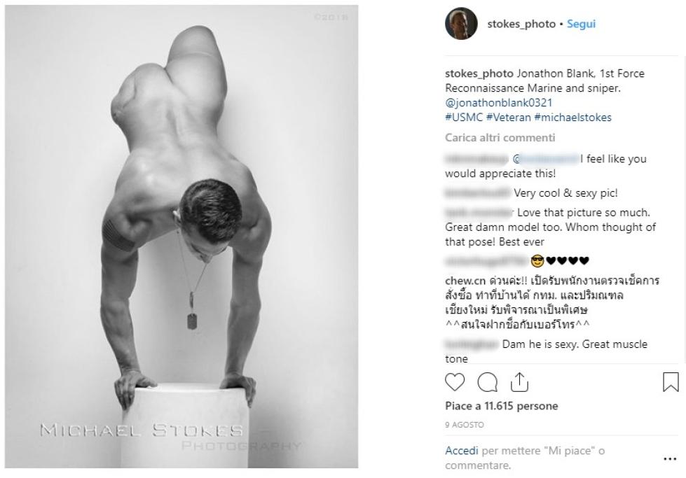 Ex soldati USA fotografati come modelli