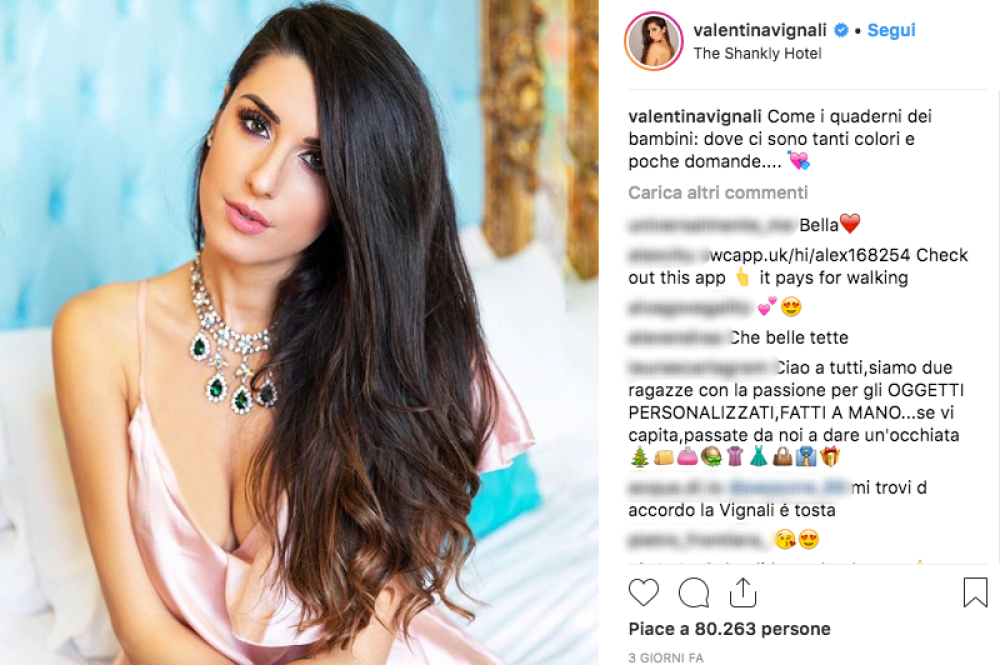 Valentina Vignali ha quasi 2 milioni di follower su Instagram: “Il problema non è solo la sua totale ignoranza becera ma che giovanissimi che la 