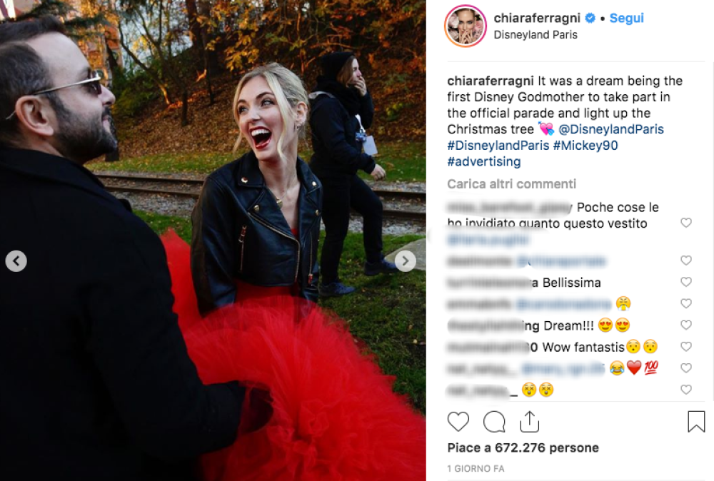 Lo stilista che l'ha vestita è Giambattista Valli, non è la prima volta che Chiara indossa le sue creazioni