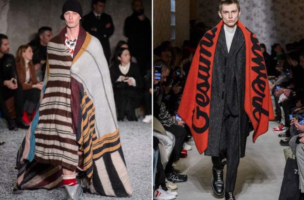 Anche la fall winter maschile ha le sue proposte di coperta al posto del cappotto