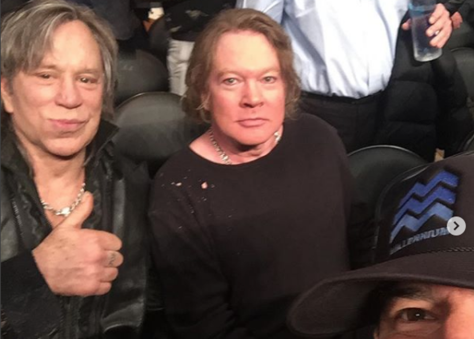 Mickey Rourke e Axl Rose oggi