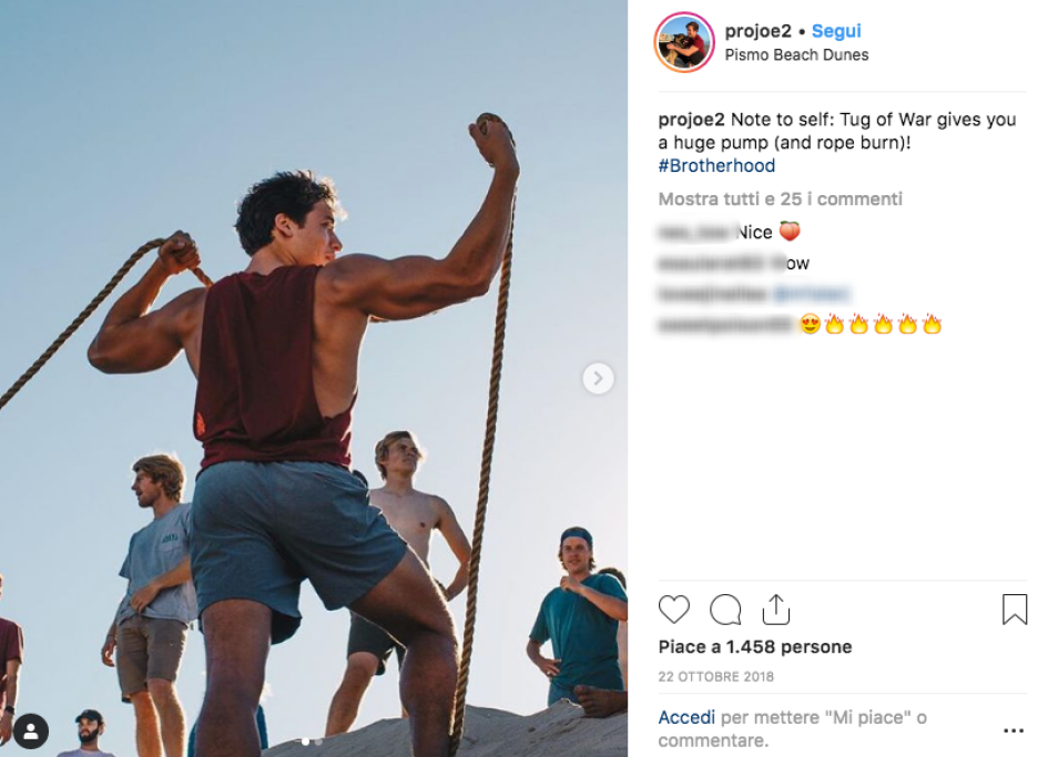 Con il suo fisico, invece, Joseph sarebbe adatto per interpretare un ruolo in qualche film d’azione, proprio come il papà. Su Instagram qualche