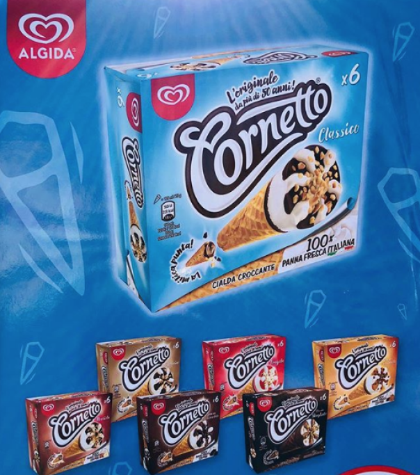 Allo stesso modo, negli ultimi anni l’Algida ha creato altri gusti come alternative al Cornetto classico alla panna: oggi è possibile gustare anche il