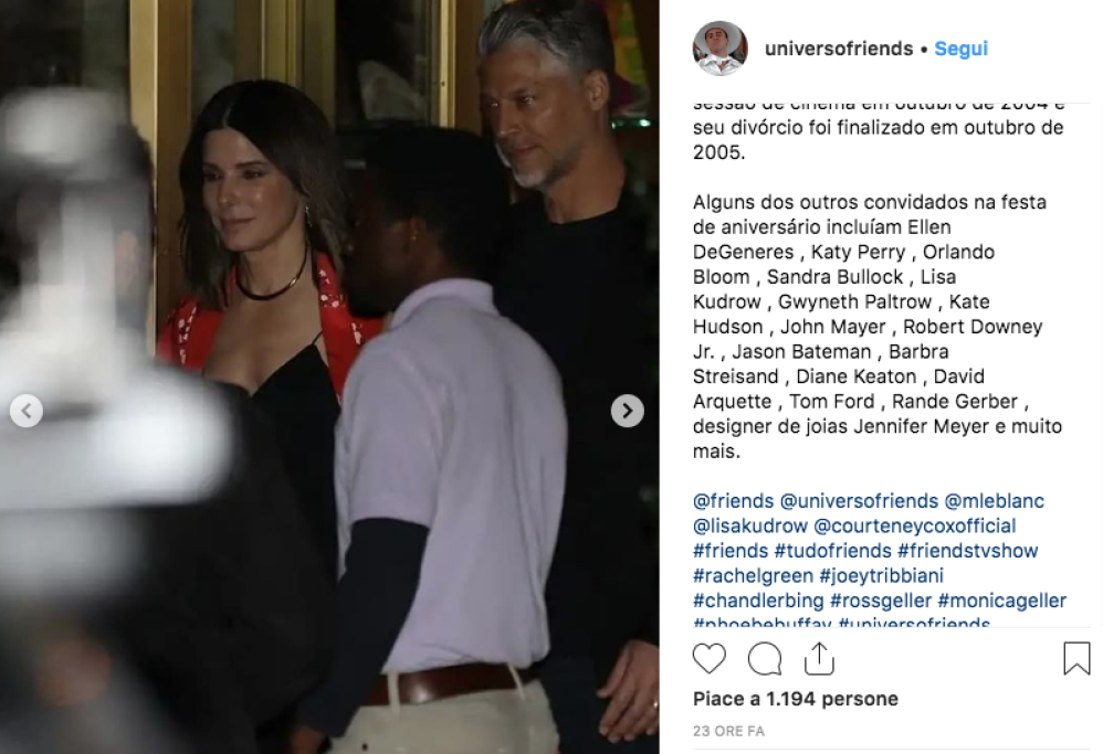 Ecco invece l’arrivo dell’attrice Sandra Bullock.