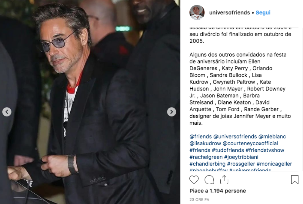 Un altro invitato, Robert Downey Jr.