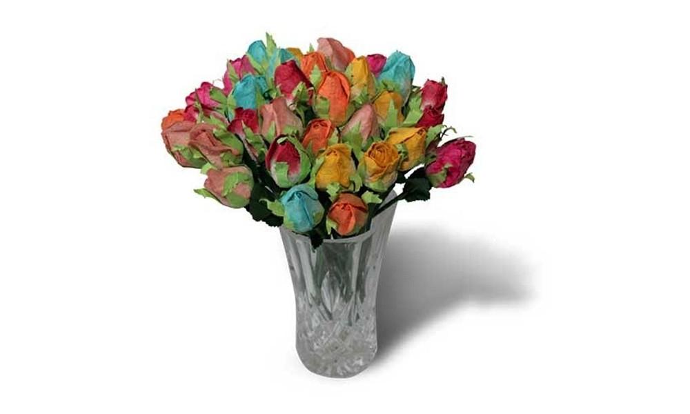 Bouquet di fiori di escrementi di elefante