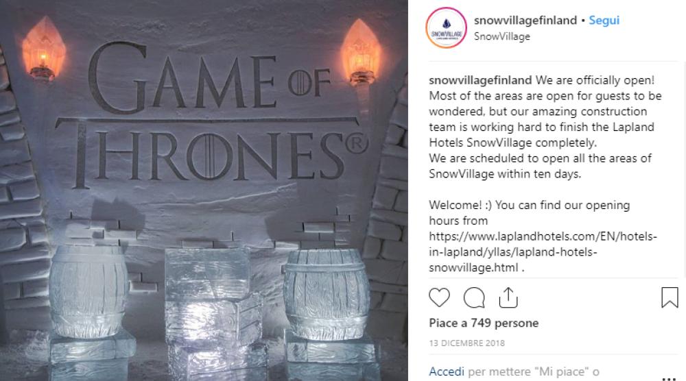 Hotel a tema “Game of Thrones”!