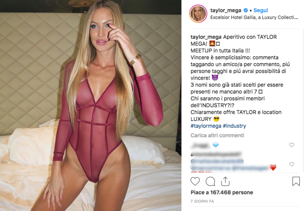 Taylor Mega ha terminato da poco la sua esperienza sull'Isola