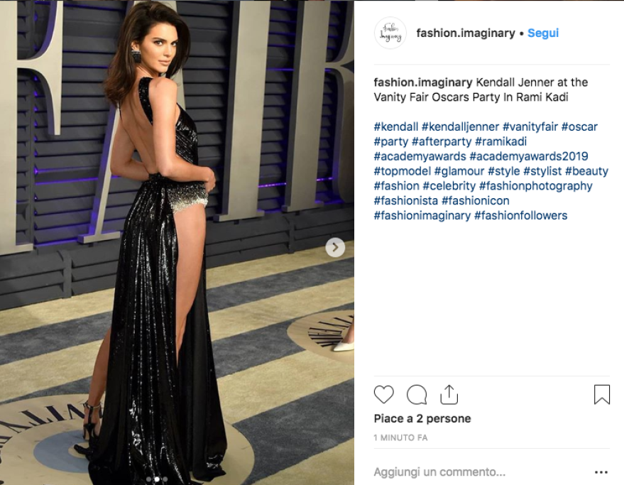 Il look della modella è stato super fotografato
