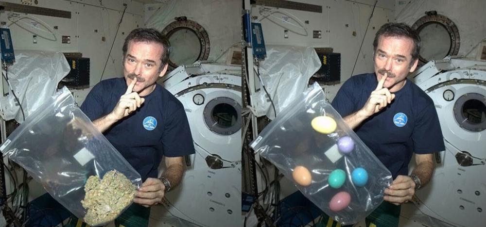 Marijuana nello spazio? No si tratta solo di palline dentro un busta che sono state sostituite... il risultato è davvero veritiero