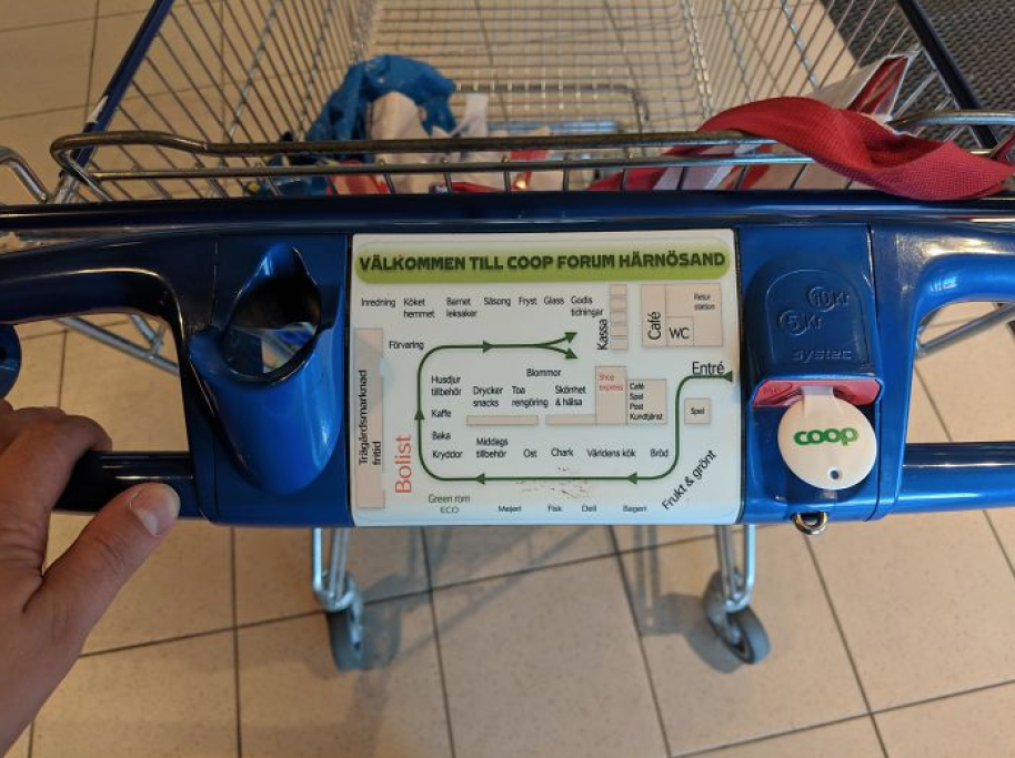 Vi perdete dentro il supermercato o non sapete dove cercare i prodotti desiderati? Questo market svedese ha dotato tutti i carrelli di una mappa 