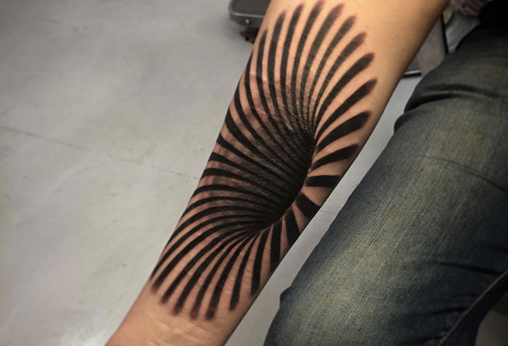 Le illusioni ottiche sono molte diffuse tra i tatuaggi in 3D