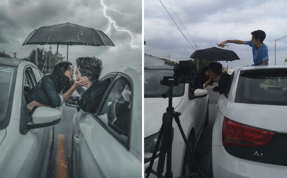 Vuoi scattare la foto di un bacio sotto la pioggia?