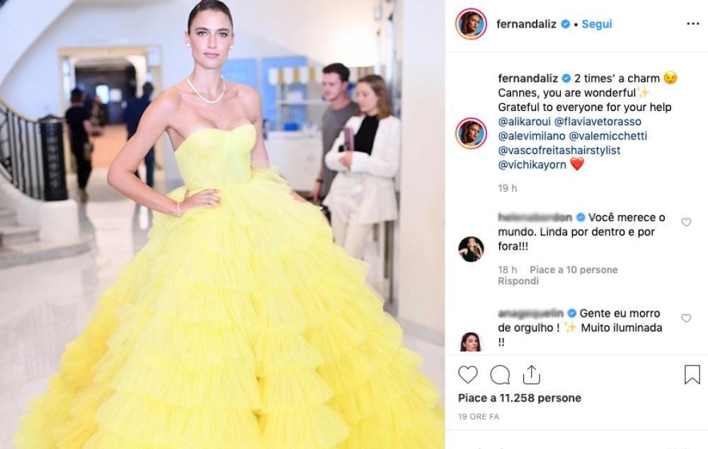 Ecco l'abito indossato dalla modella brasiliana