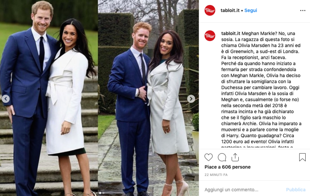 Olivia ha trasformato una somiglianza in un vero e proprio business