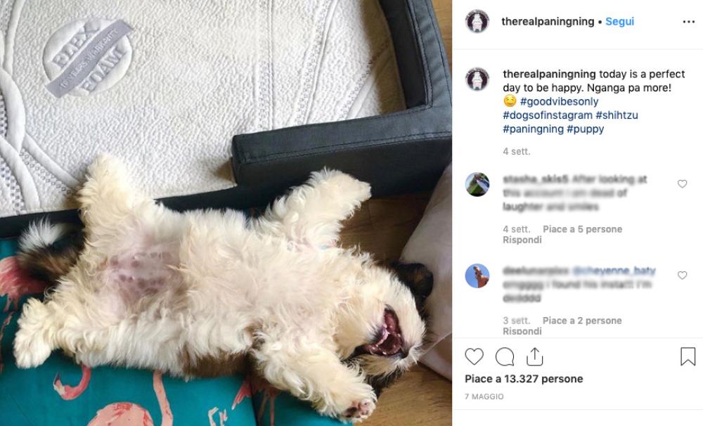Paningning ha sempre amato dormire in questo modo