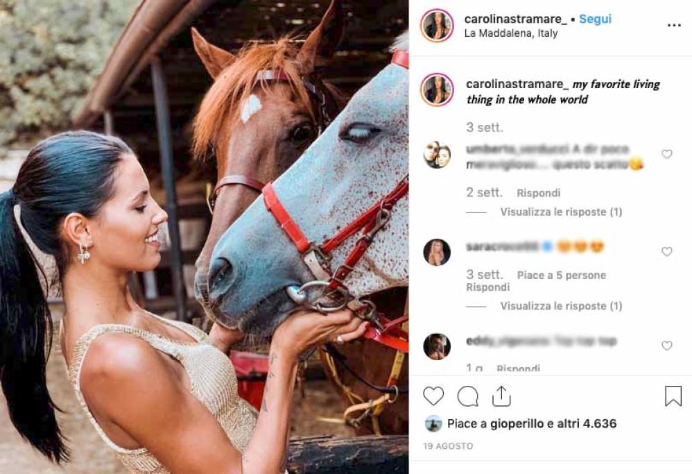La sua grande passione sono i cavalli