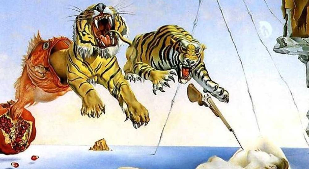 Se la tela rappresenta un viaggio sotto l'effetto di acidi è Salvador Dalì