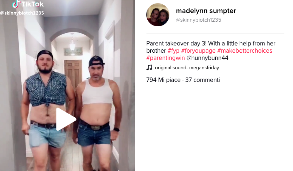 Anche su TikTok, il padre della ragazza ha ottenuto un successo clamoroso