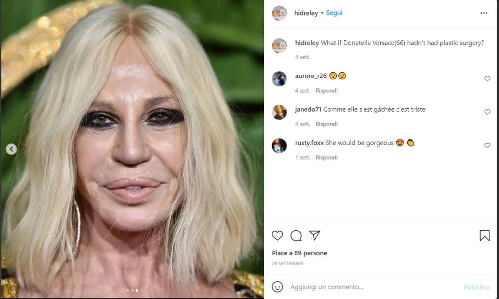 Come è oggi Donatella Versace 