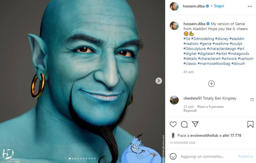 Il genio della lampada di Aladin