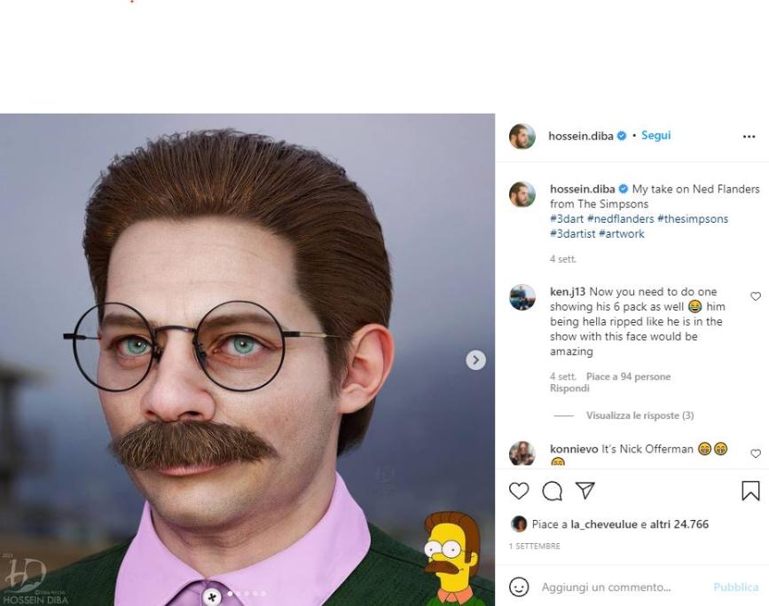 Il mitico Ned Flanders dei Simpson