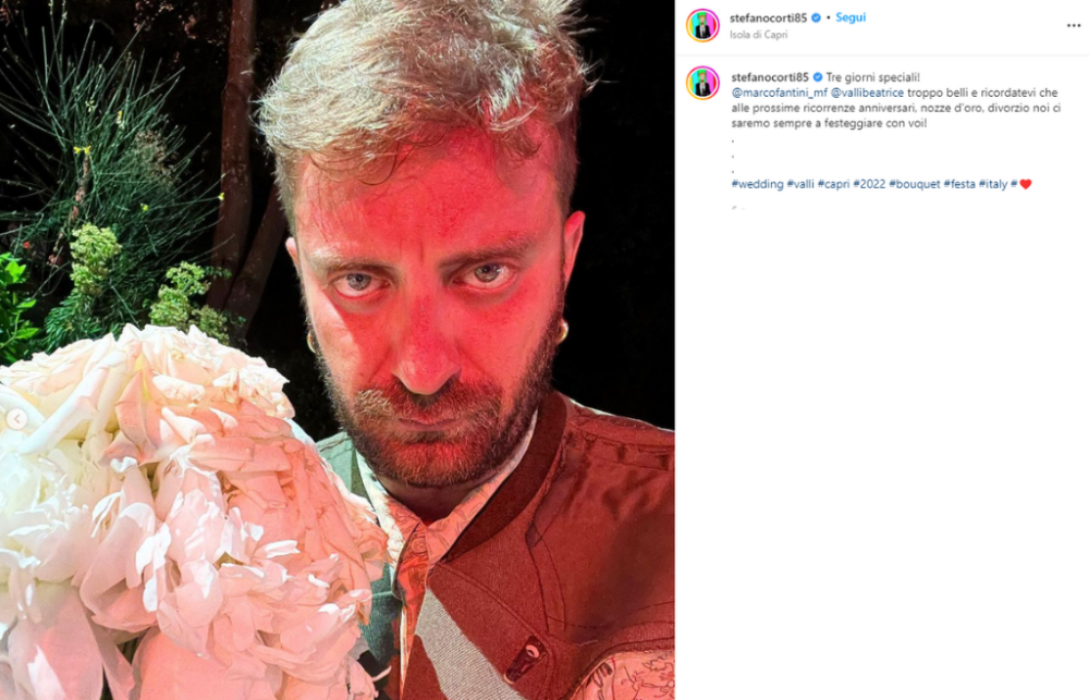 Stefano Corti si è guadagnato il bouquet!