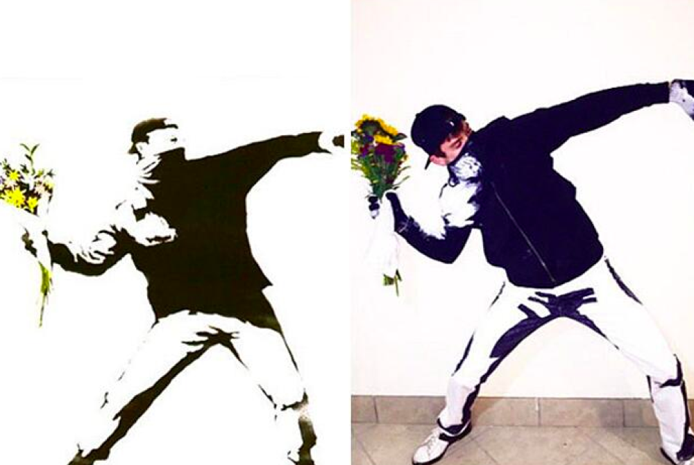 Banksy. Flower Thrower, 2003