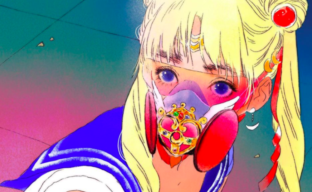 Non poteva mancare Sailor Moon con la mascherina