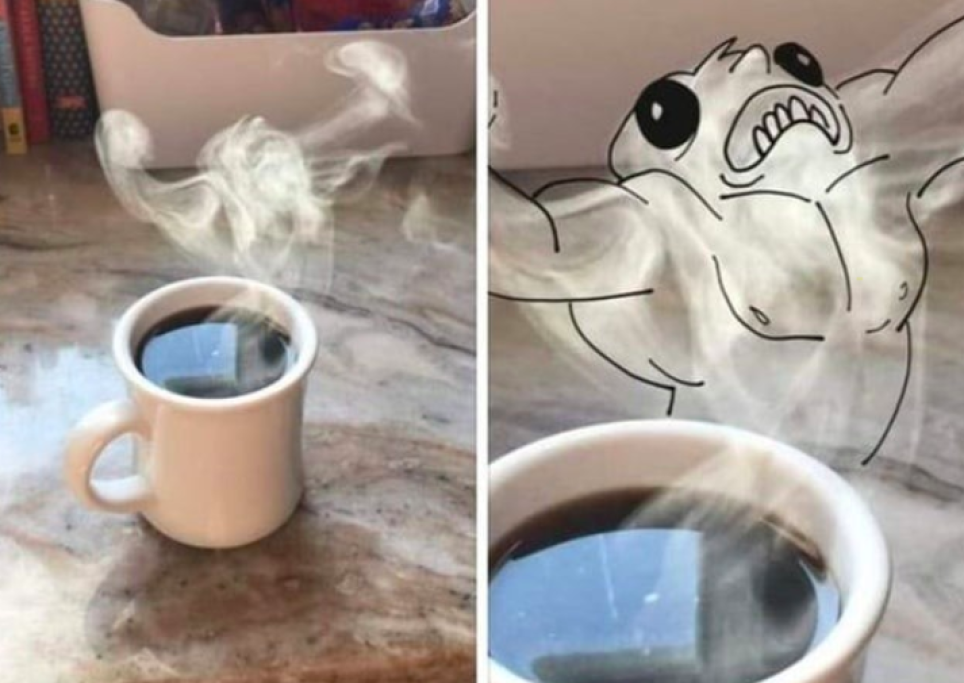 Il fumo del caffè è un supereroe... del resto è quello che ci fa diventare 