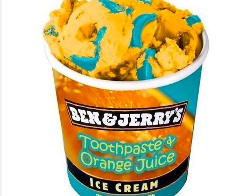 Voi lo assaggereste un gelato con questo aspetto? 