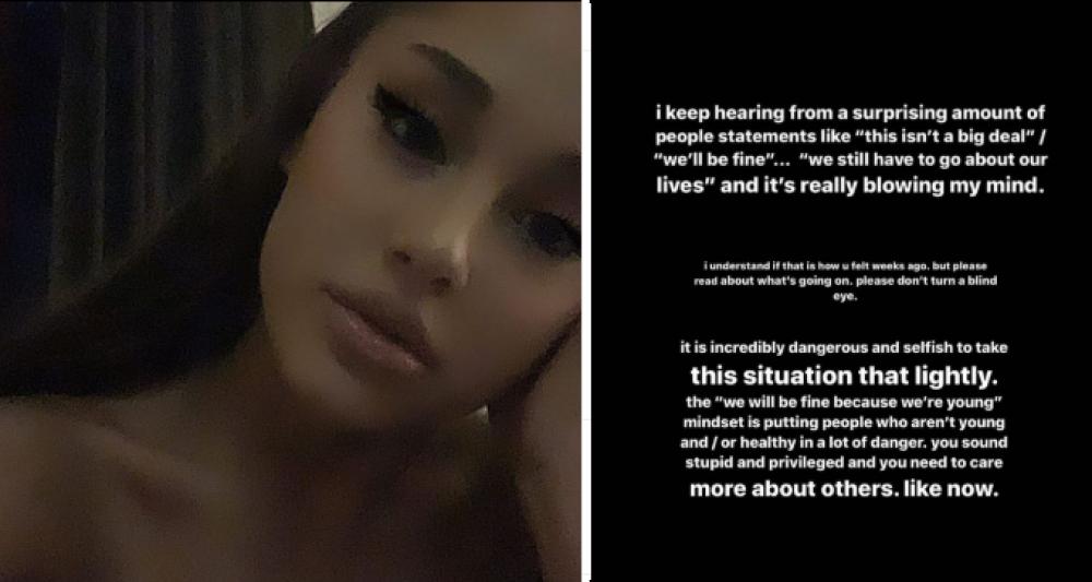 Ariana Grande fa appello al senso di responsabilità dei fan