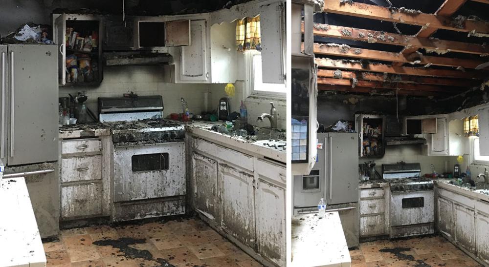Cucina distrutta