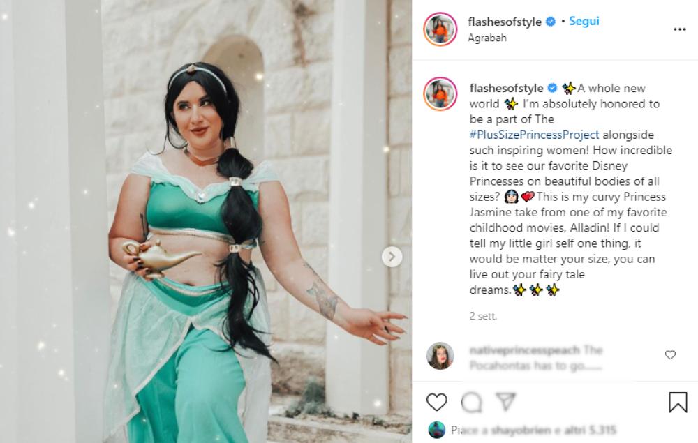Bonnie Barton è Jasmine di Aladdin