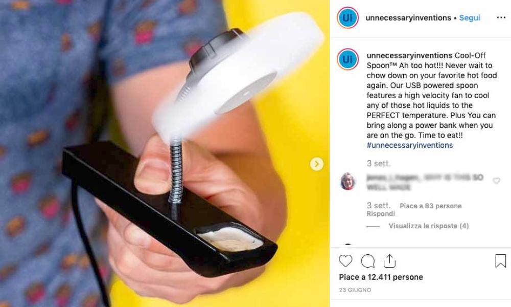 "Cool-Off Spoon" è fondamentale quando vuoi raffreddare il cibo troppo caldo
