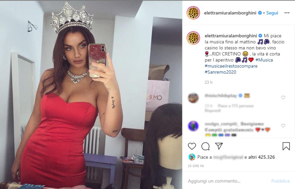 Elettra Lamborghini, regina della classifica