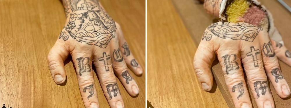 La torta a forma di mano